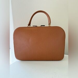 BARR & BARR | Camel Leather Double Handle Structured Vintage Hand Bag | Unique